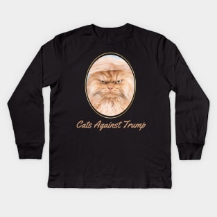 Funny Cats Anti-Trump - Cats Against Trump Kids Long Sleeve T-Shirt